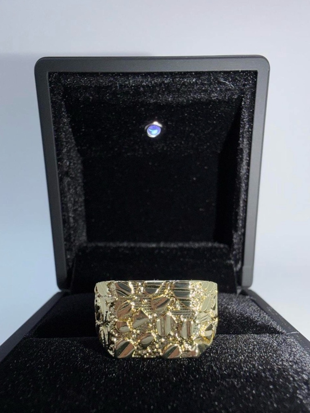 14K gold plated nugget ring